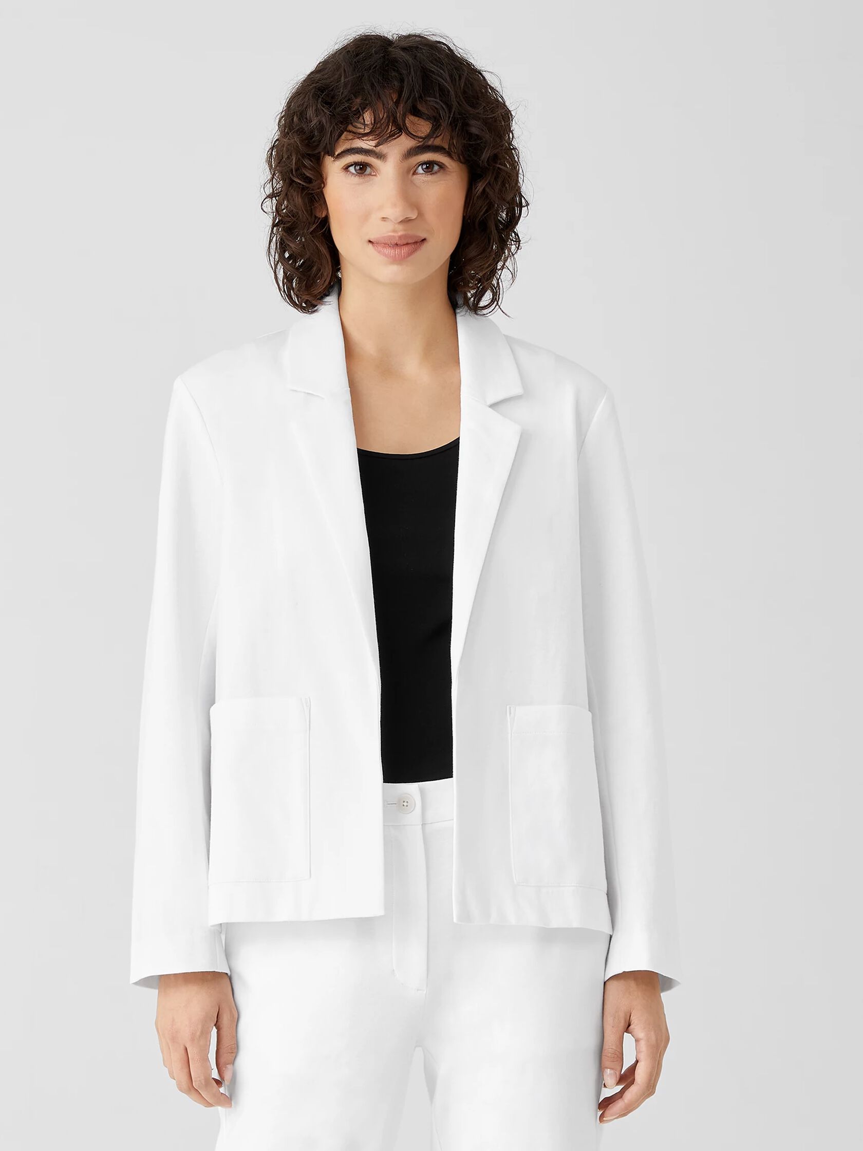 Organic Cotton Ponte Blazer