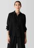 Woven Plissé Classic Collar Shirt