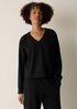 Lightweight Ponte V-Neck Top