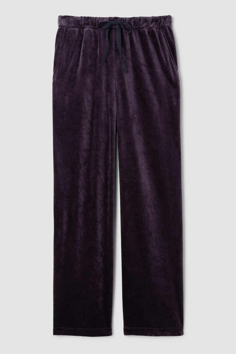 Cozy Velour Knit Wide-Leg Pant Cozy Velour Knit Wide-Leg Pant
