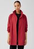 Light Cotton Nylon Stand Collar Long Coat