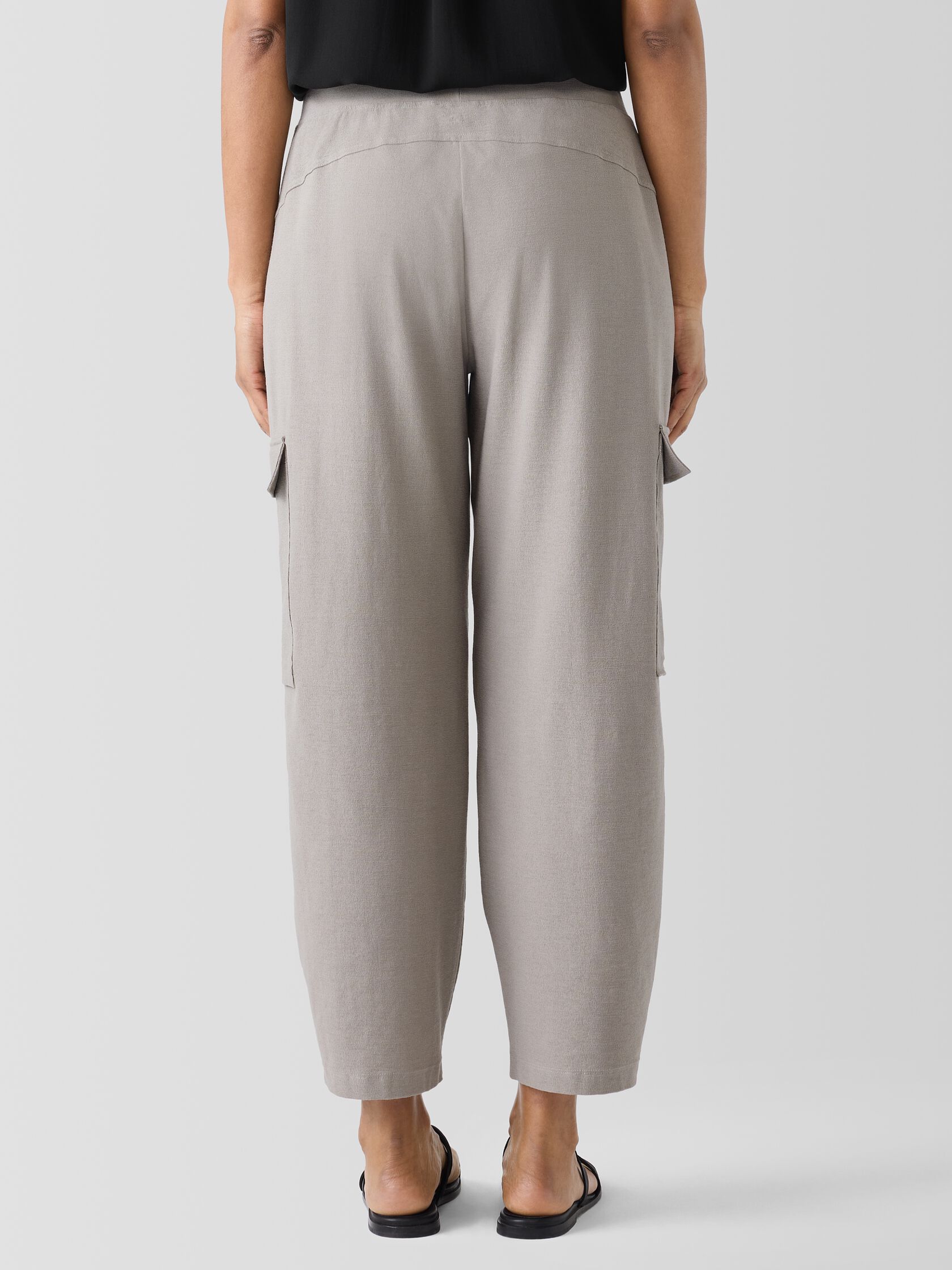 Washable Stretch Crepe Cargo Pant