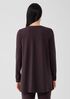 Stretch Jersey Knit Crew Neck Long Top