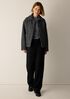 Marled Wool Tweed Classic Collar Jacket
