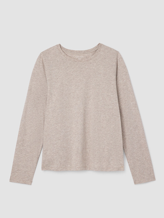 Mélange Fine Organic Cotton Jersey Round Neck Tee