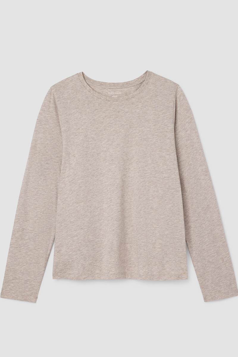 Mélange Fine Organic Cotton Jersey Round Neck Tee Mélange Fine Organic Cotton Jersey Round Neck Tee