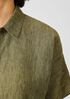 Washed Organic Linen Delave Short-Sleeve Shirt