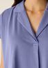 Organic Cotton Interlock Notch Collar Sleep Shirt