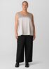 Stretch Silk Charmeuse Scoop Neck Tank
