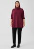 Cotton and Recycled Cashmere Turtleneck Long Top