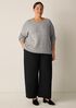 Cotton & Recycled Cashmere Crew Neck Top