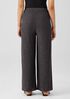 Woven Plissé Wide-Leg Pant