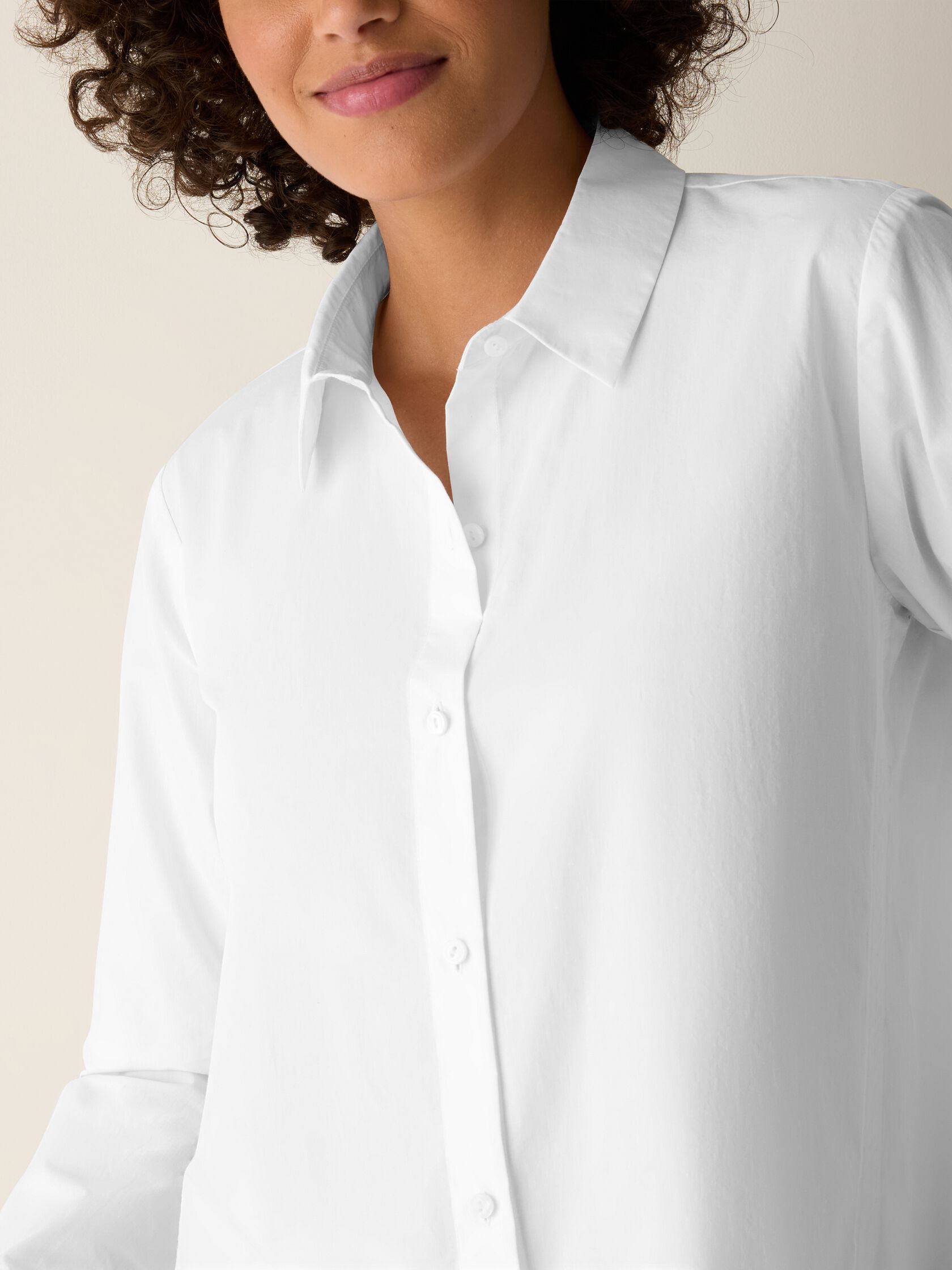 Organic Cotton Poplin Classic Collar Swing Shirt