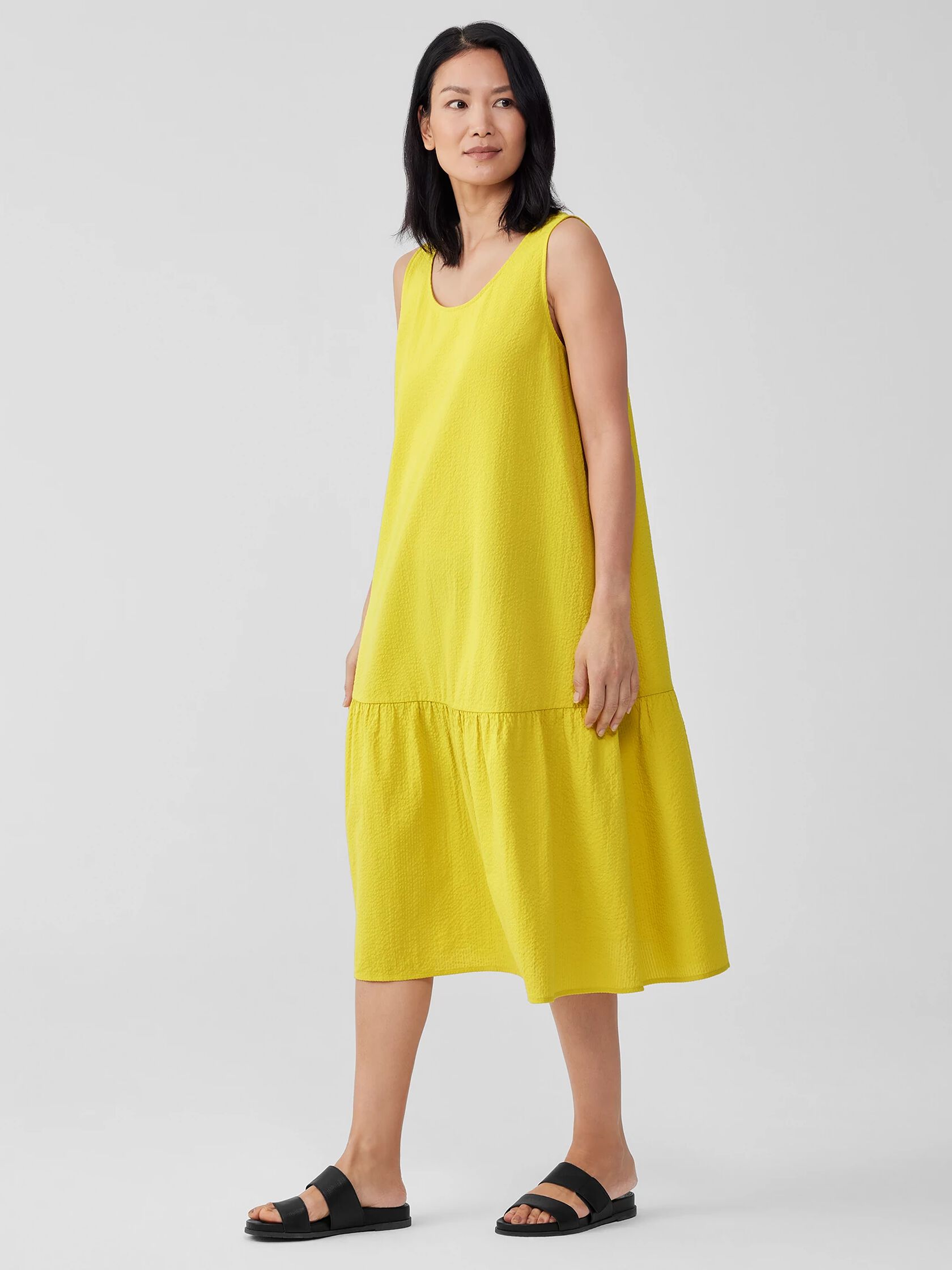 Organic Cotton Ripple Tiered Dress