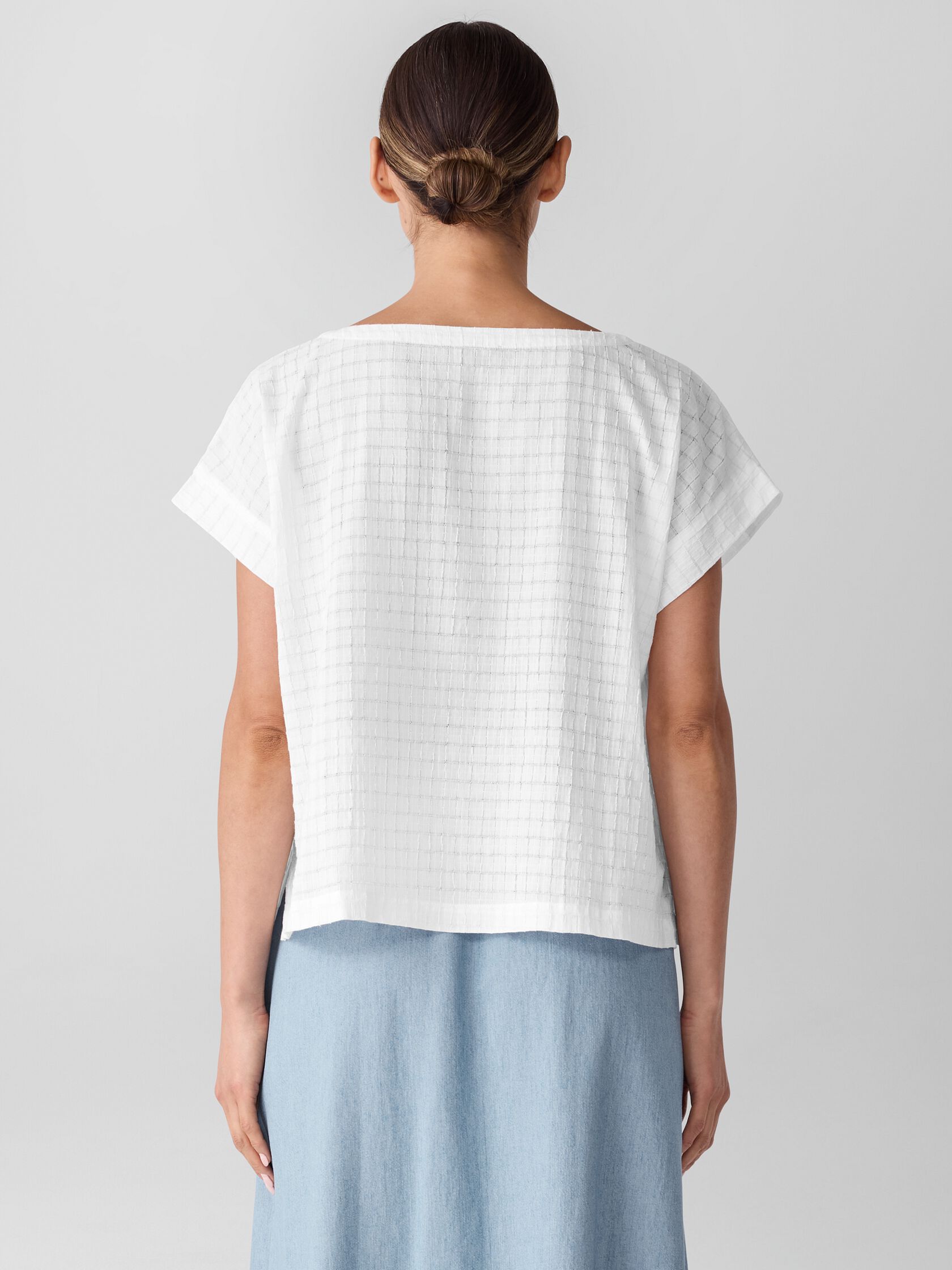 Organic Cotton Voile Box Square Top