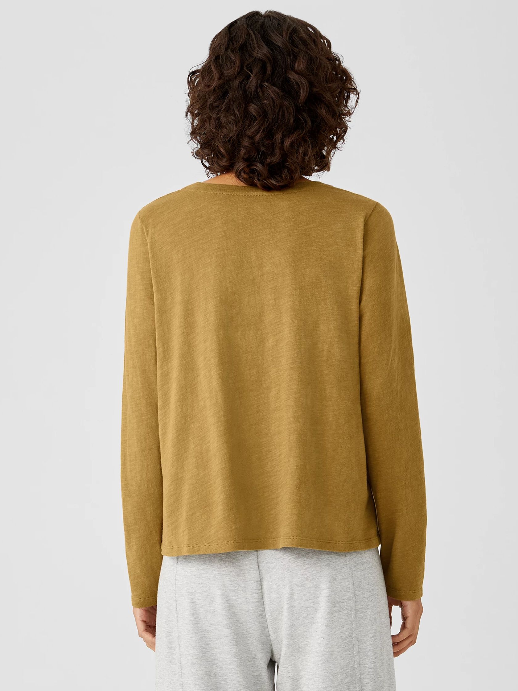 Organic Cotton Slub Long -Sleeve Tee