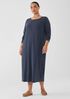 Stretch Jersey Knit Jewel Neck Dress