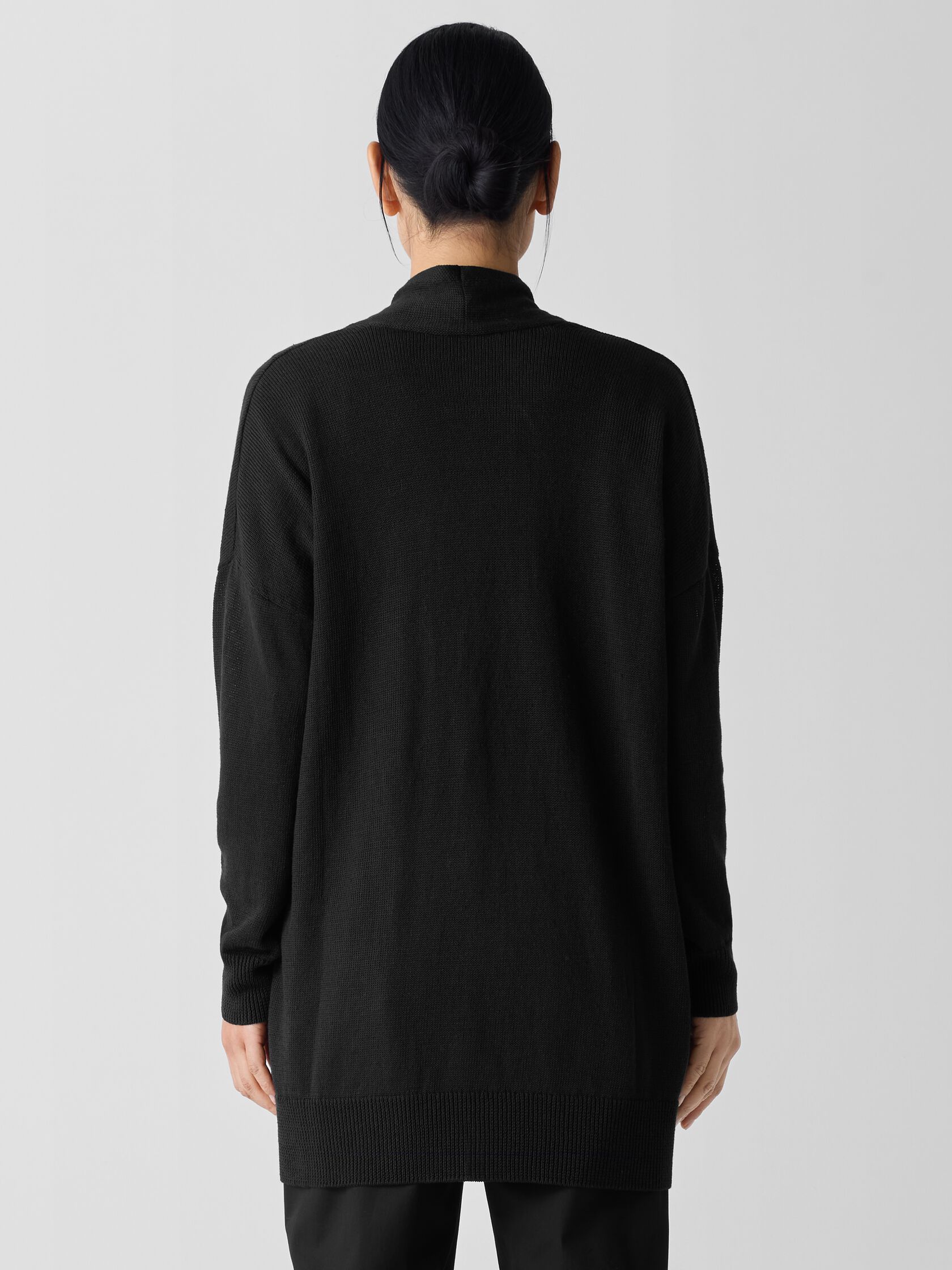 Organic Linen Cotton Cord Long Cardigan