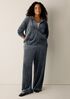 Cozy Velour Knit Hooded Jacket