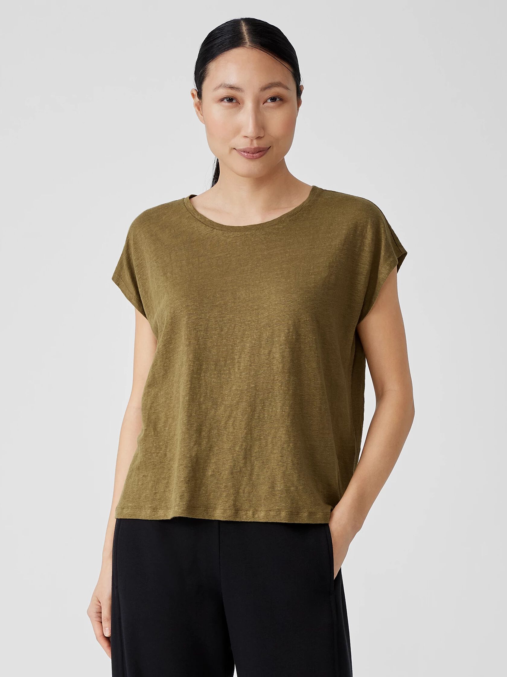 Organic Linen Jersey Square Top