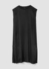 Striated Silk Satin Bateau Neck Dress
