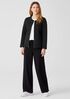 Organic Cotton Ponte Zip-Front Jacket