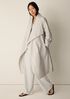 Light Cotton Nylon Drape Neck Coat