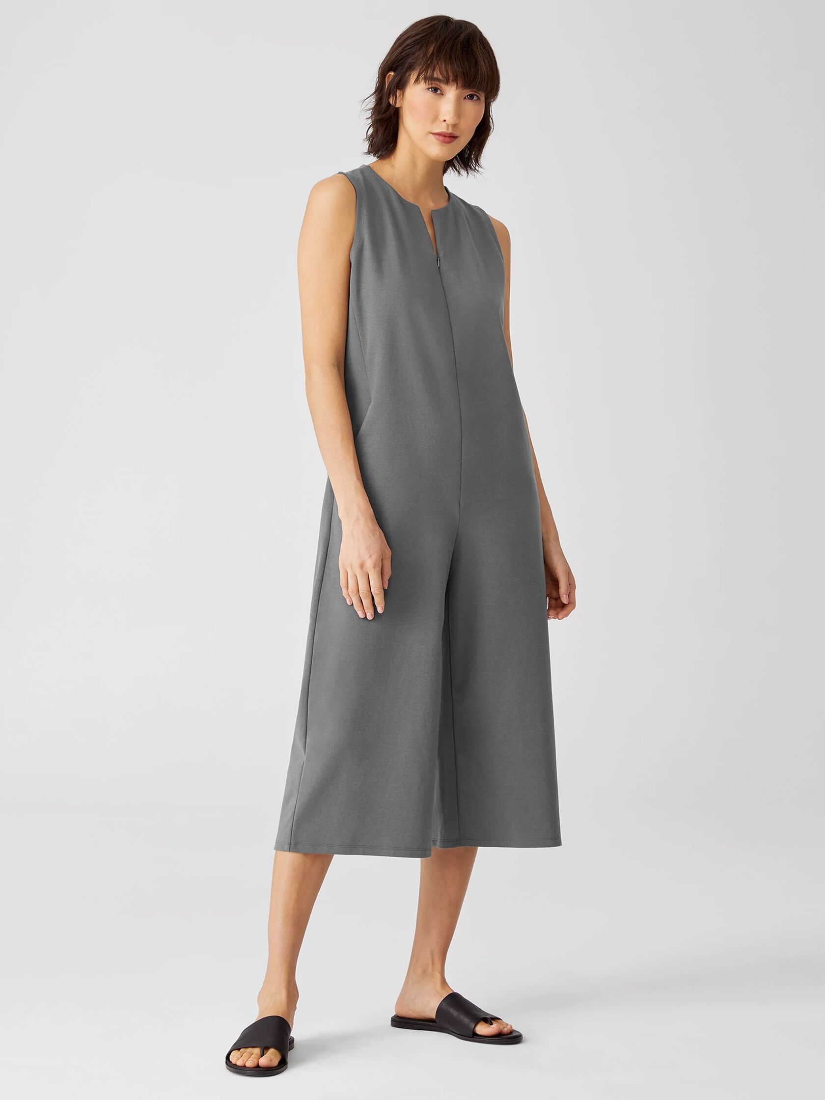 Cotton Ponte Jumpsuit EILEEN FISHER