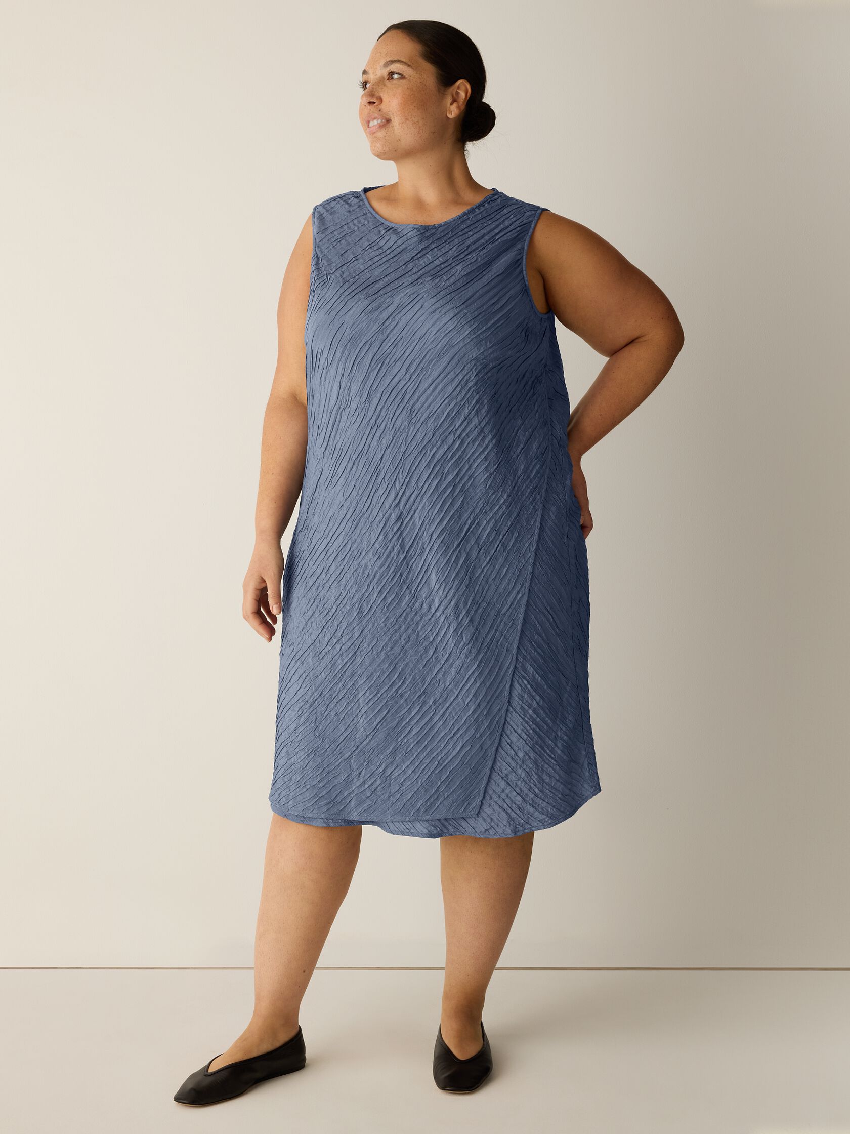 Textured Silk Jacquard Wrap Dress