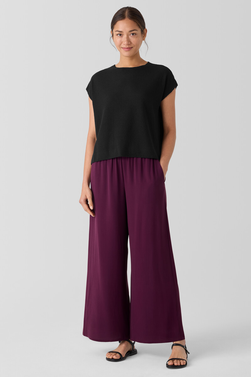 Silk Georgette Crepe Wide-Leg Pant Silk Georgette Crepe Wide-Leg Pant