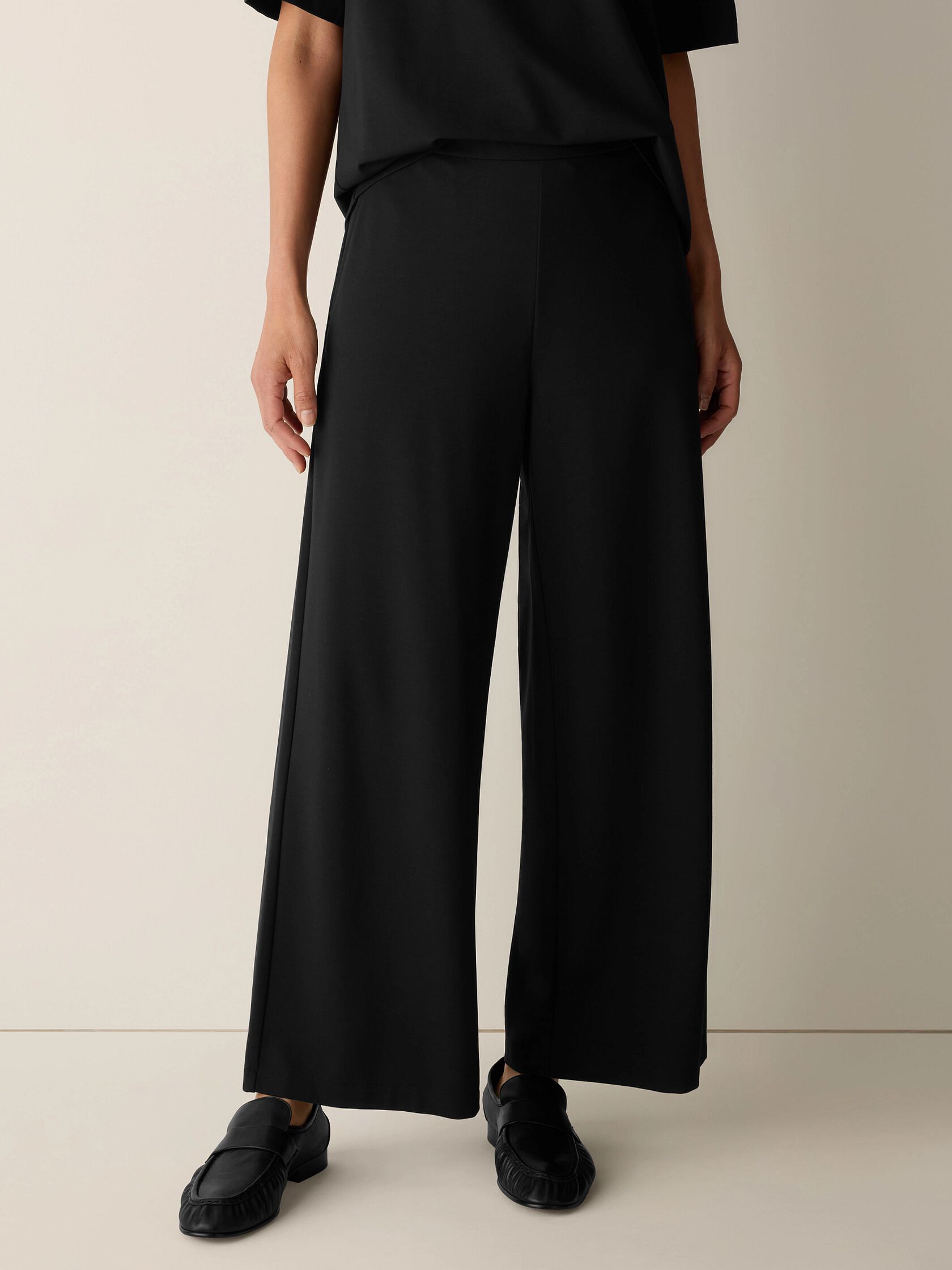 Extra-Fine Ponte Wide-Leg Pant