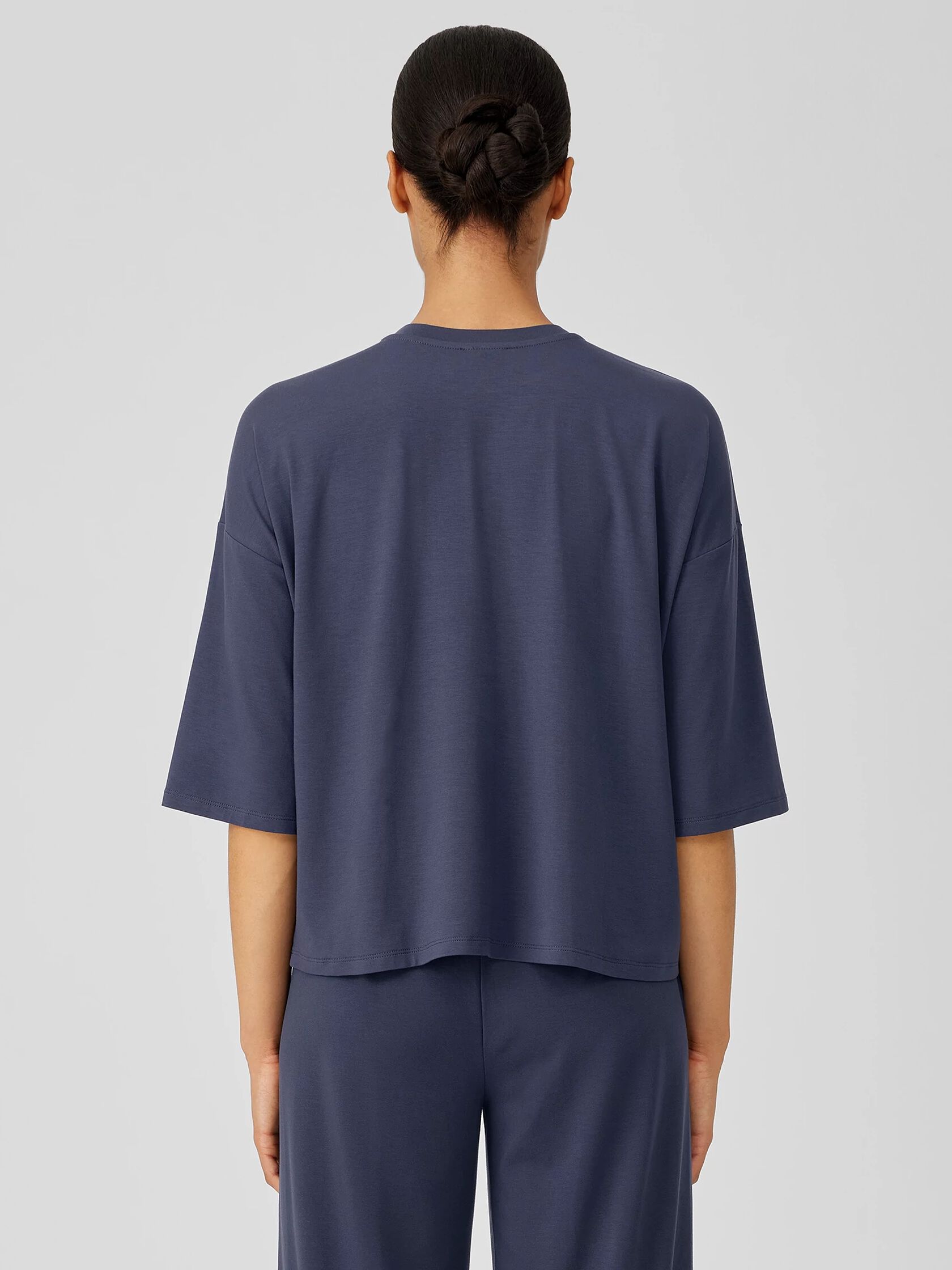 Fine Jersey Column-Sleeve Top