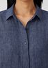 Washed Organic Linen Delave Classic Collar Shirt