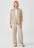 Organic Linen Delave High Collar Cardigan