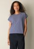 Striped Organic Cotton Slub Crew Neck Tee