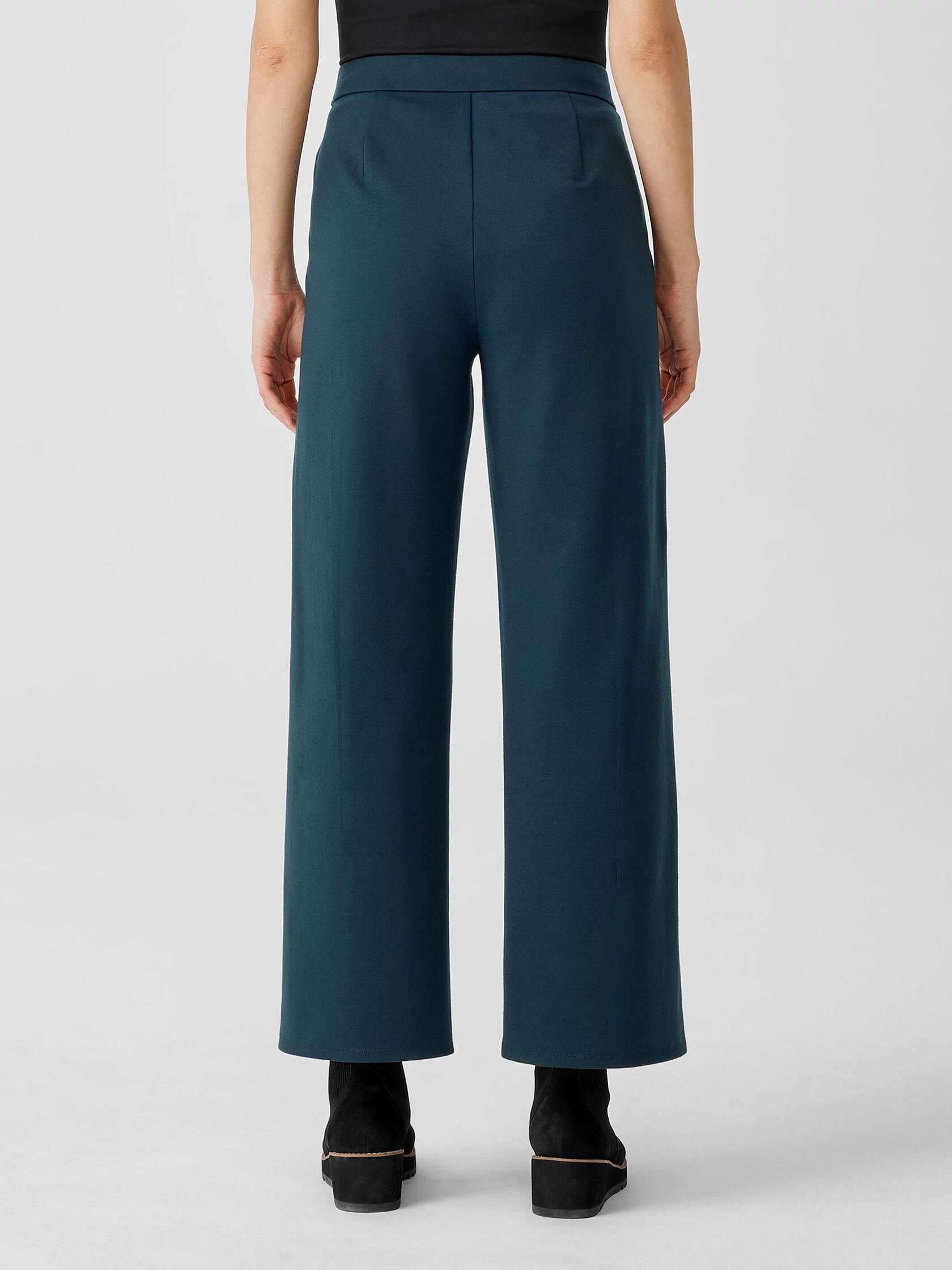 Washable Flex Ponte Wide-Leg Pant | EILEEN FISHER