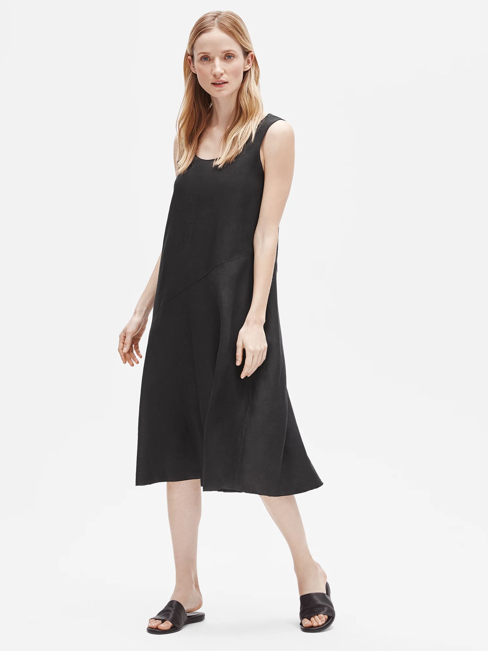 eileen fisher black dress