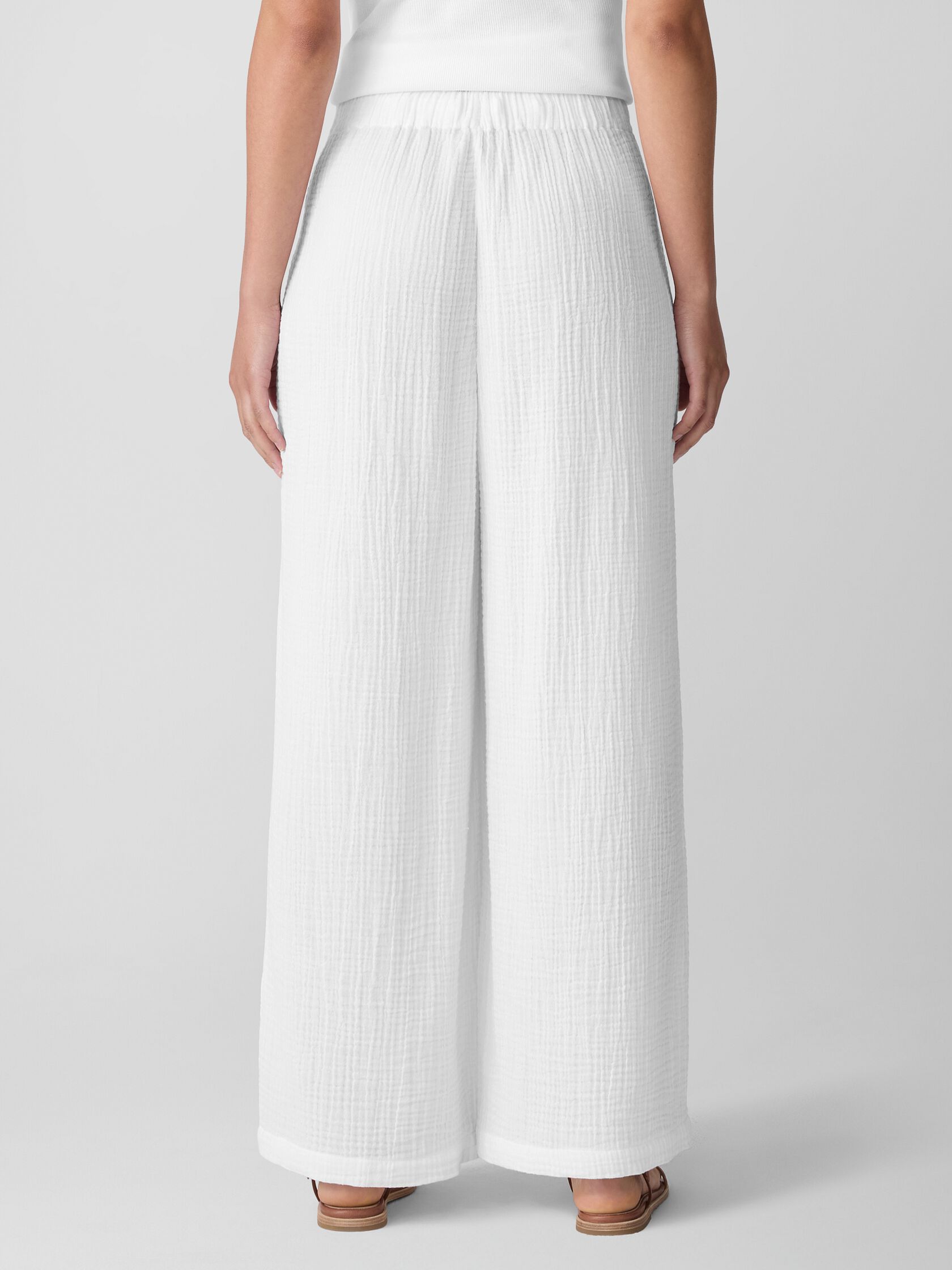 Organic Cotton Lofty Gauze Wide-Leg Pant