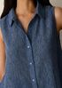 Woven Pliss&eacute; Sleeveless Shirt