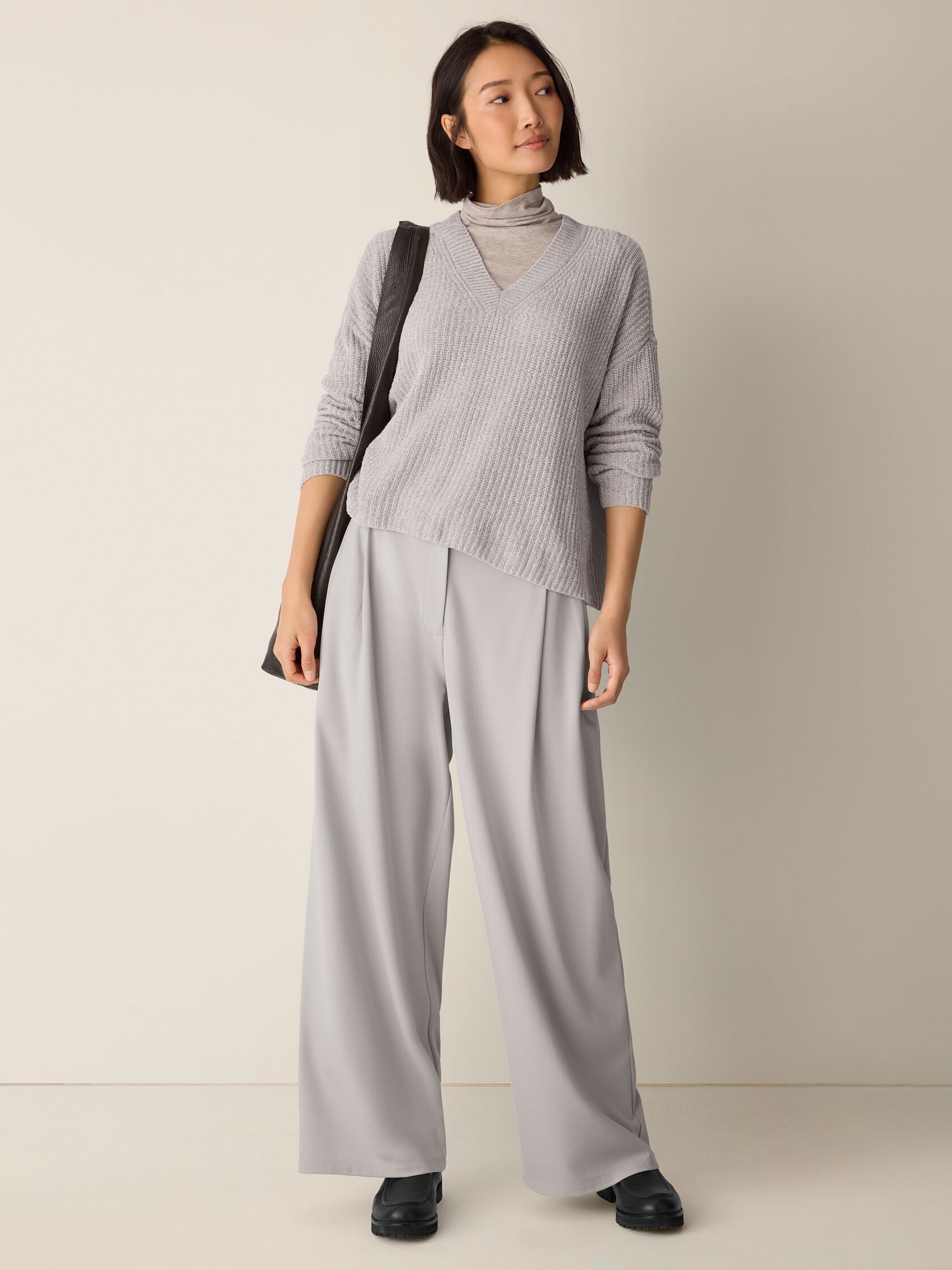 Chenille Blend V-Neck Top