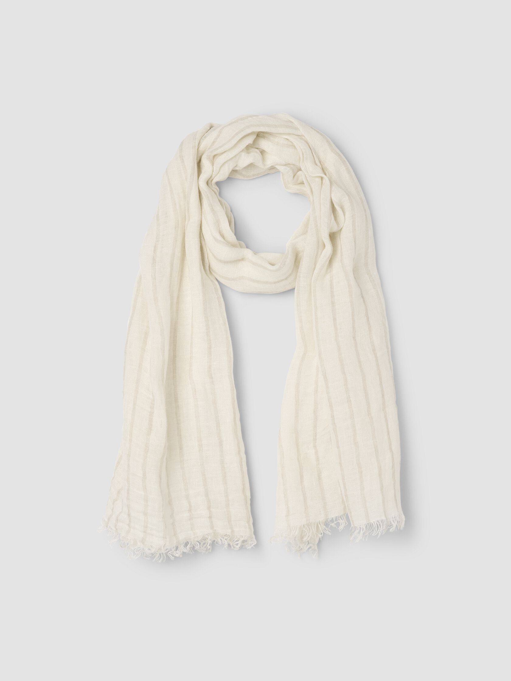 Striped Organic Linen Scarf