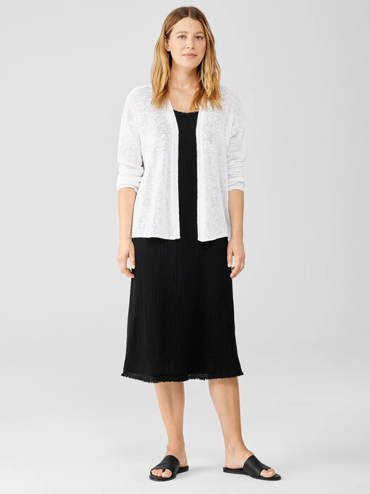 Organic Cotton Linen Slub Cardigan