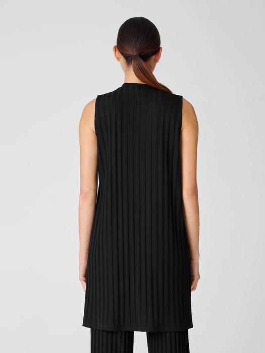 Wide Rib Stretch Mock Neck Dress