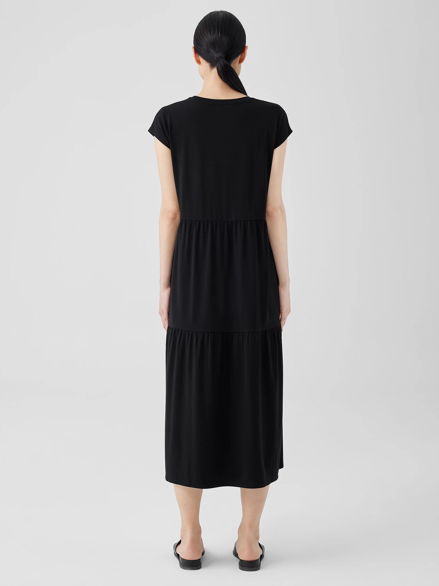 Stretch Jersey Knit Tiered Dress