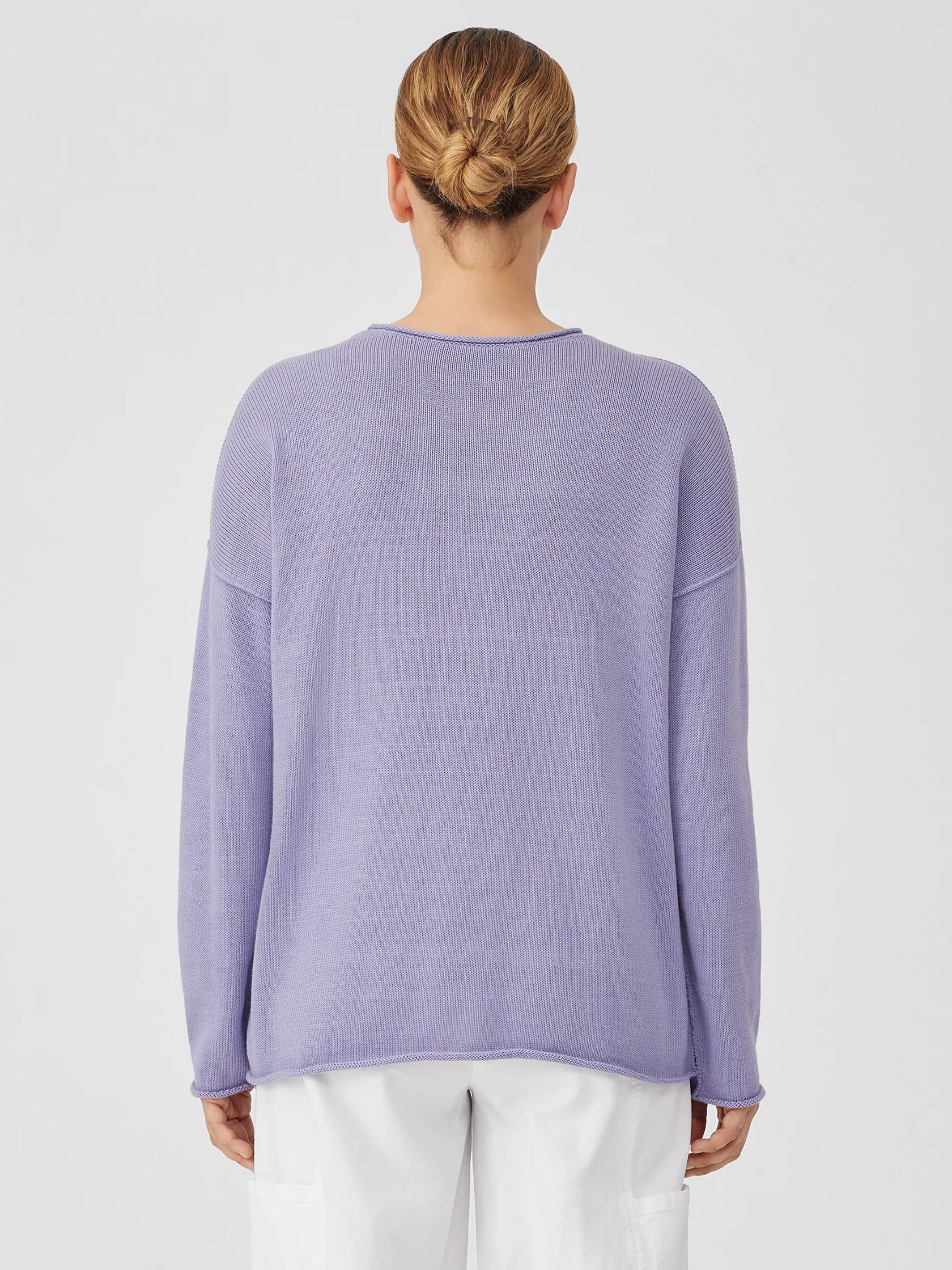 Peruvian Cotton Blend Crew Neck Top