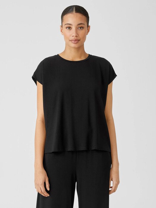 Fine Jersey Shirred-Back Top