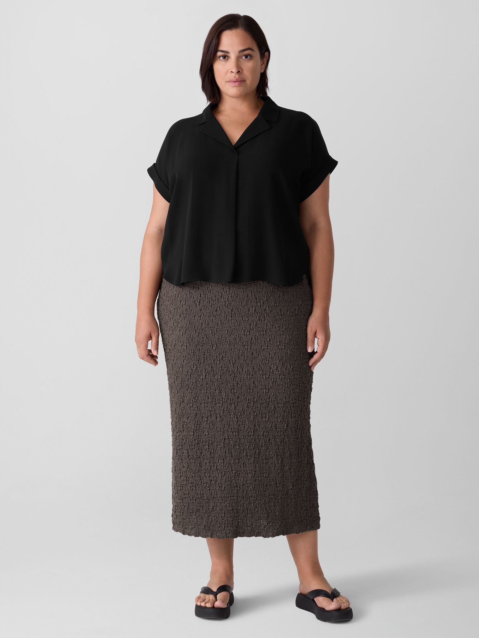 Bubble Jacquard Pencil Skirt