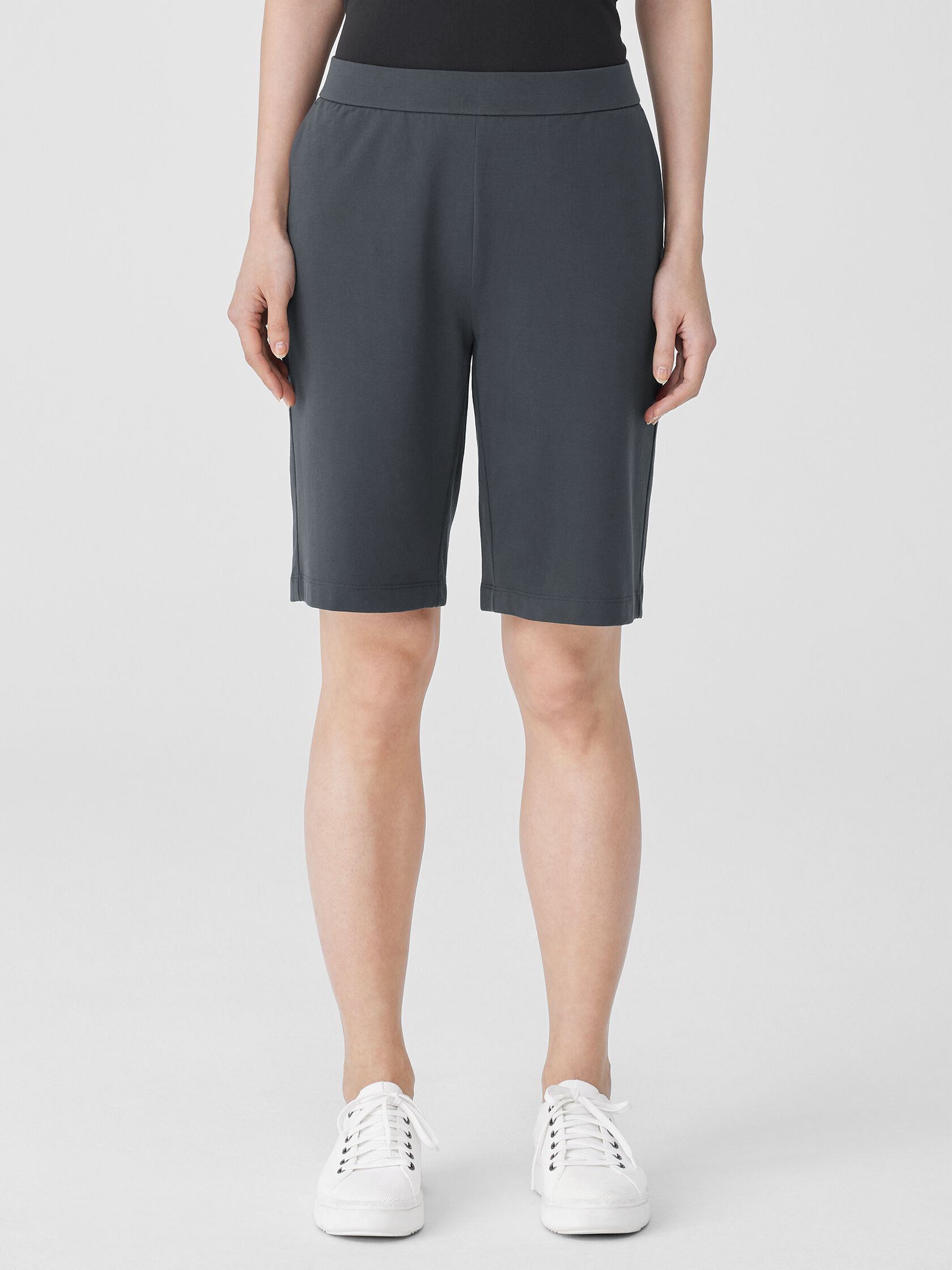 Pima Cotton Stretch Jersey Walking Shorts
