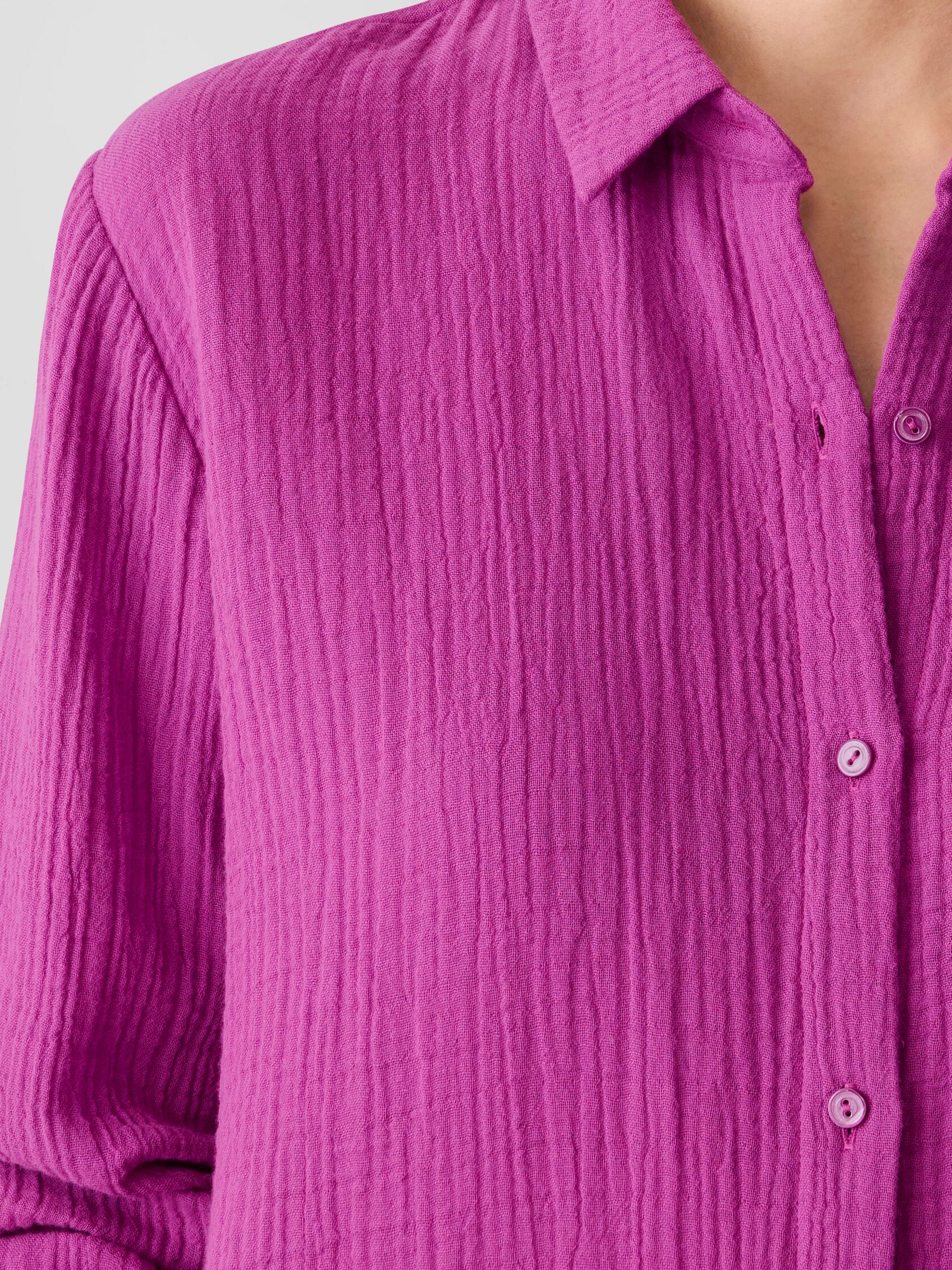 Organic Cotton Lofty Gauze Classic Collar Shirt