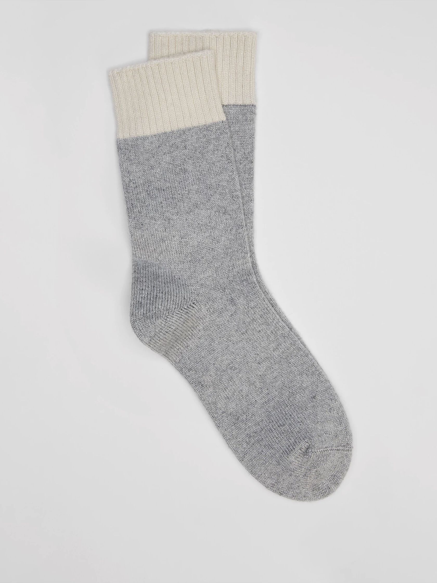 Cozy Recycled Nylon Cashmere Color-Blocked Sock